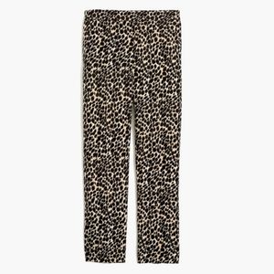 J.Crew Jamie leopard print pull on trousers